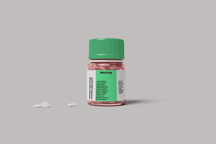 PSD pill bottle mockup realistic and editable template for medical amp pharmaceutical branding