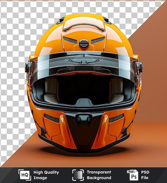 PSD pilote de voiture de course photographique réaliste de haute qualité transparent psd _ s casque l'orange