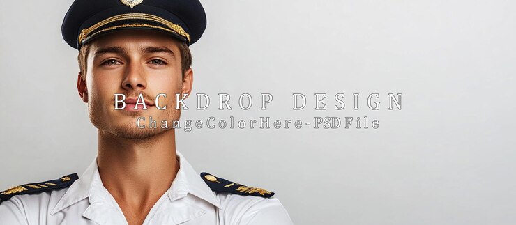 PSD piloto confiante em uniforme