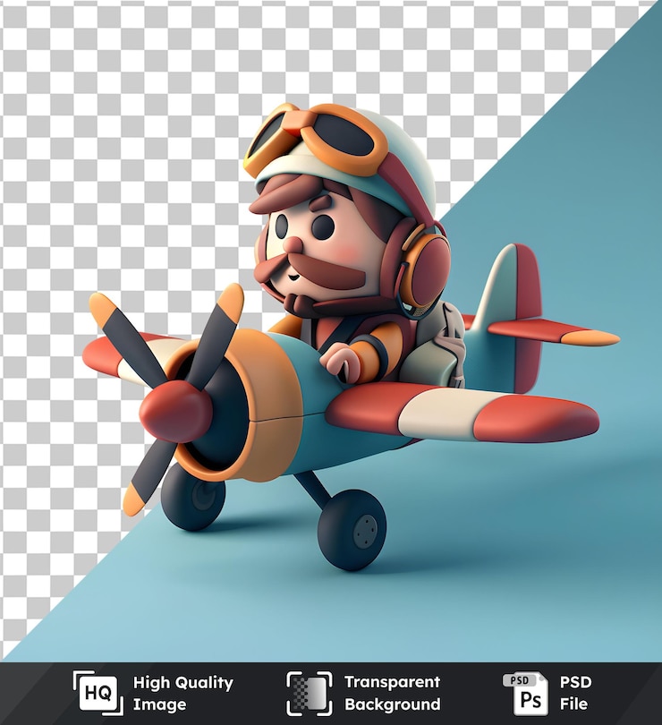 PSD piloto voa um avião antigo em uma imagem de céu transparente