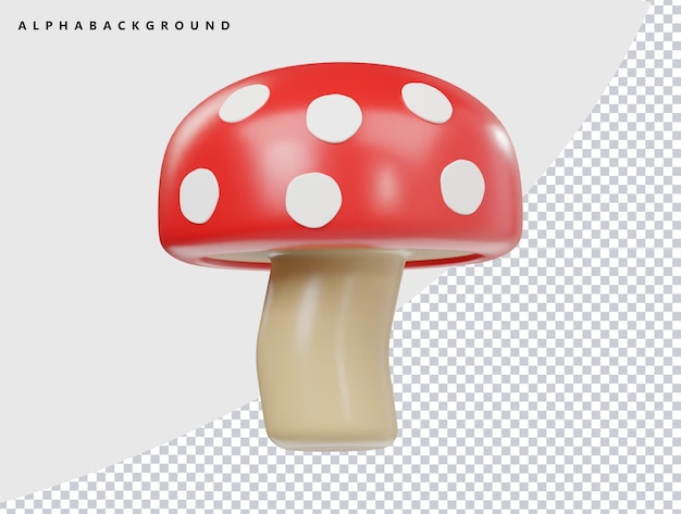Pilz-Symbol 3D-Rendering-Illustration