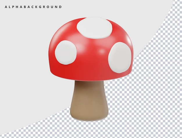 Pilz-Symbol 3D-Rendering-Illustration