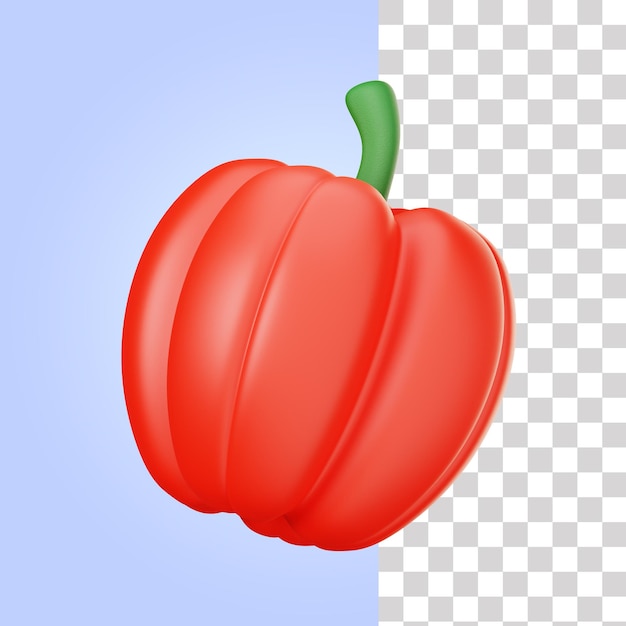 PSD piment rouge, 3d, illustration