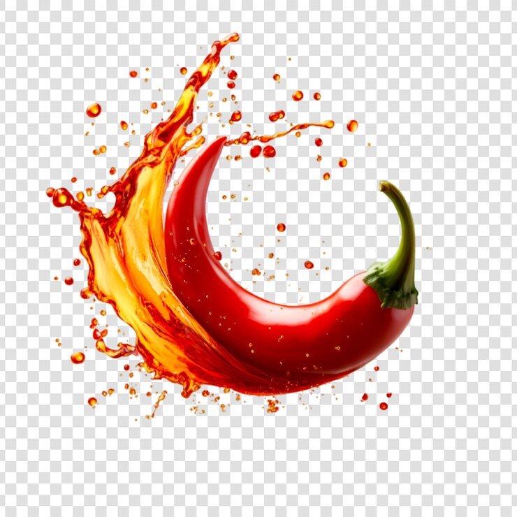 PSD le piment rouge dans le jus épicé