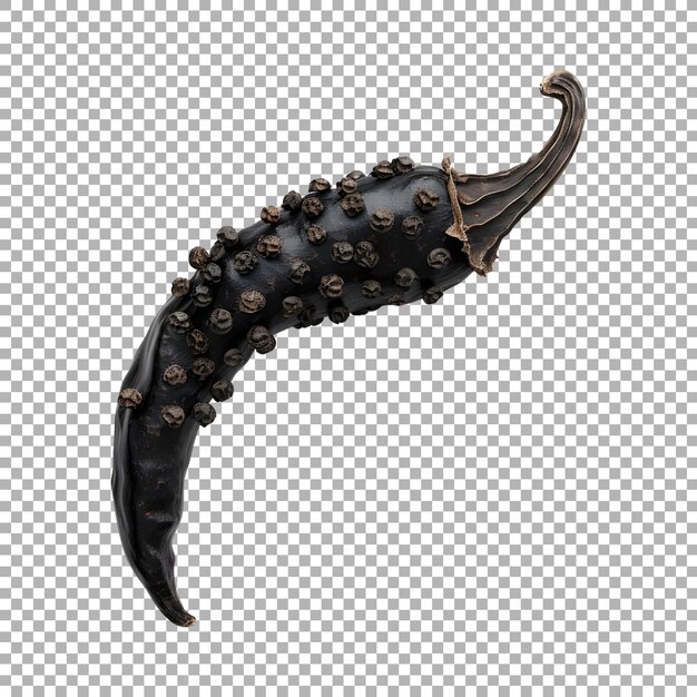 Pimienta negra en un fondo transparente generado por Ai