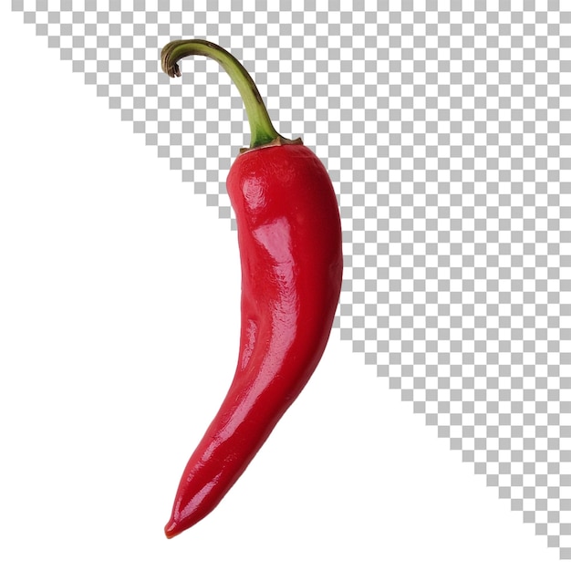 un pimienta roja está en una superficie a cuadros
