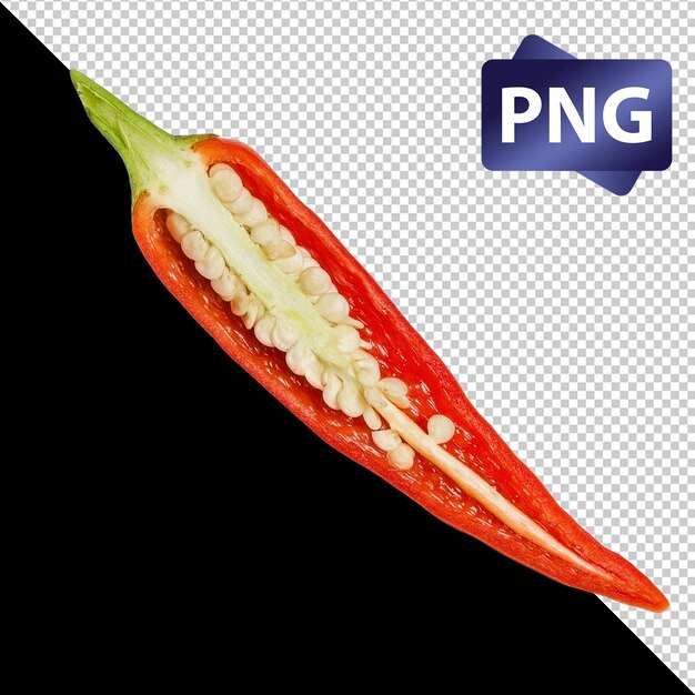 Pimienta roja en PNG con fondo transparente descarga PSD gratuita