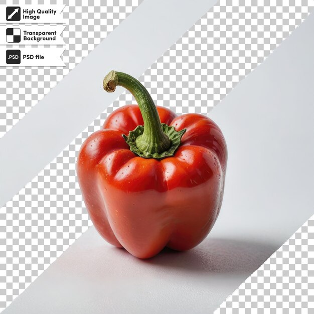 Pimienta roja PSD en fondo transparente con capa de máscara editable