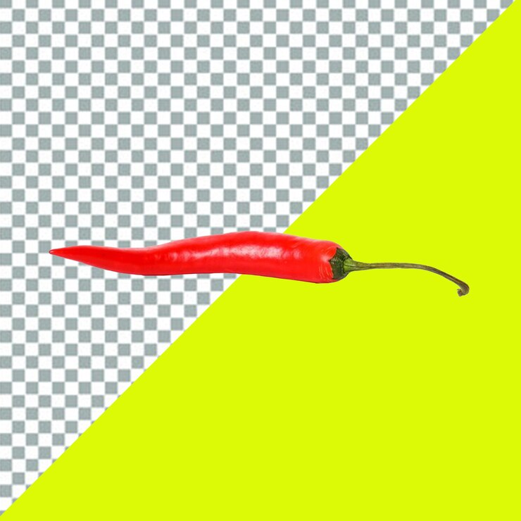 pimienta roja sobre un fondo verde
