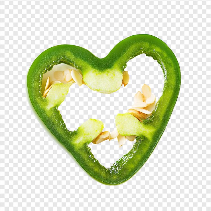 PSD pimienta verde en forma de corazón