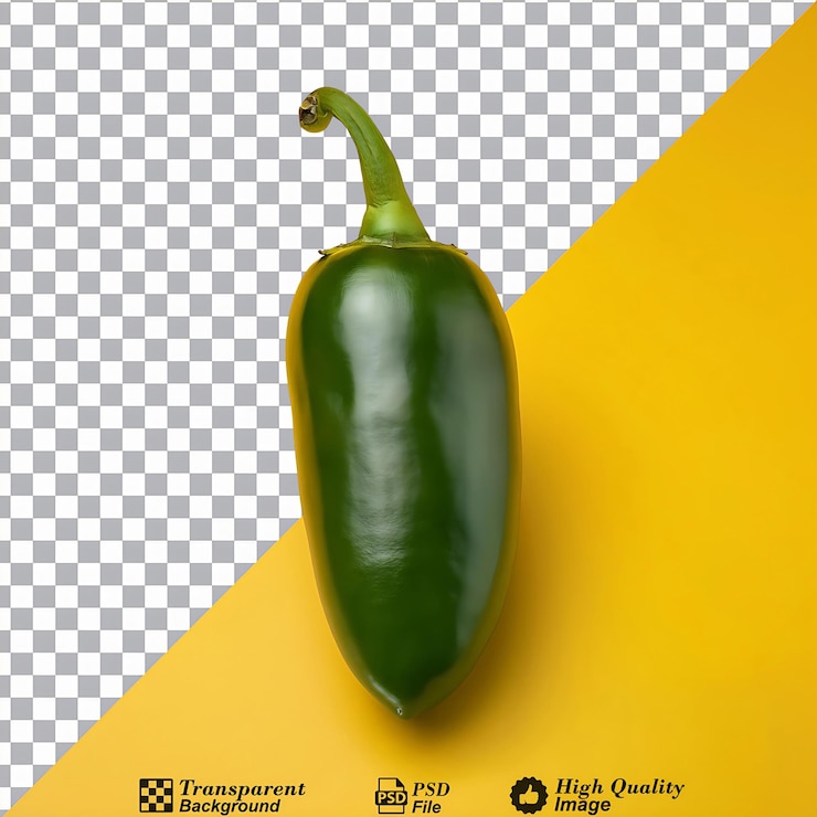 PSD pimienta verde fresca aislada