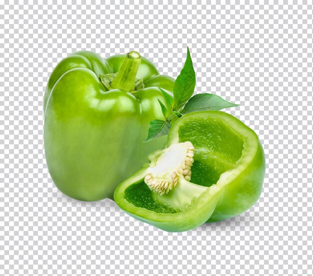 Pimiento dulce verde fresco aislado Premium PSD