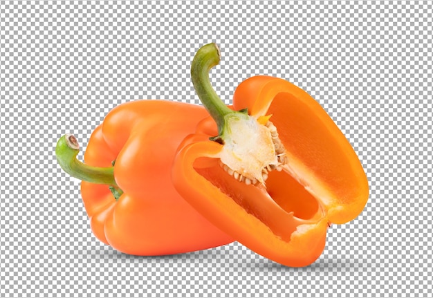 Pimiento naranja aislado