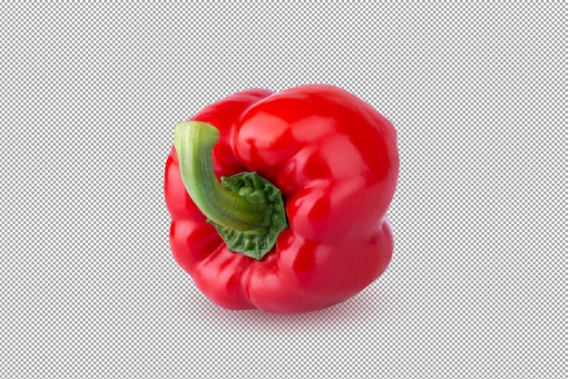 Pimiento rojo aislado sobre fondo alfa