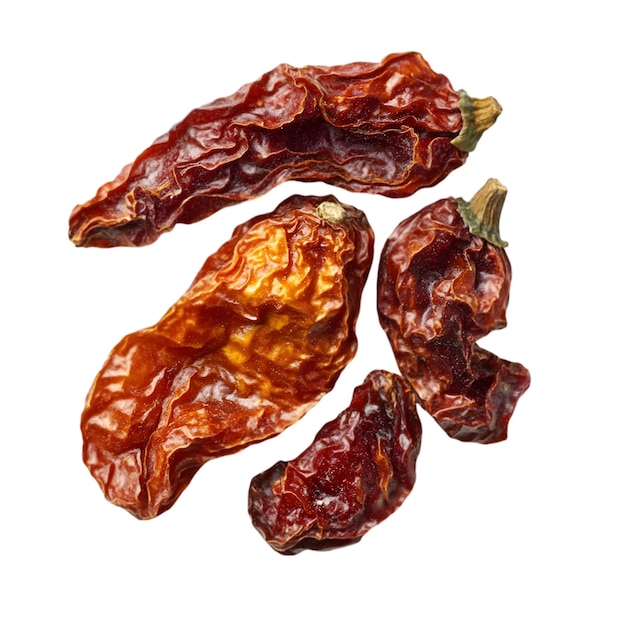 Pimientos de chile rojos secos