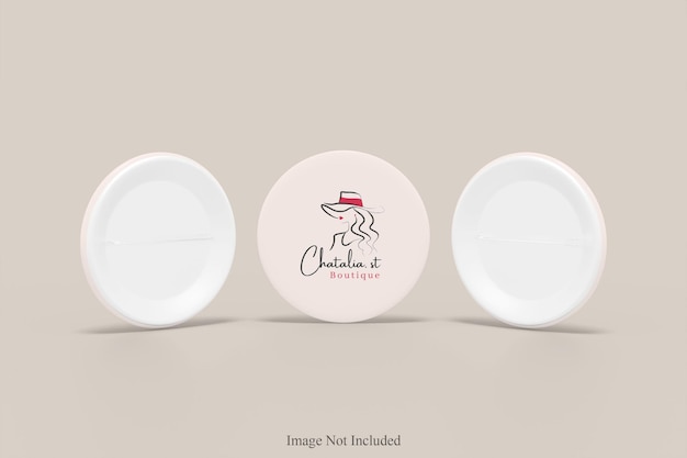 PSD pin-abzeichen-mockup-design