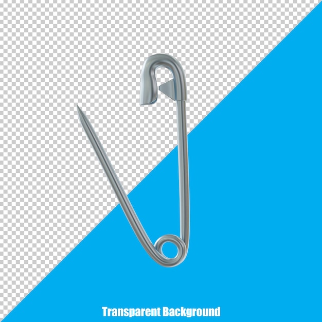 PSD pin de segurança simples 3d sobre um fundo transparente