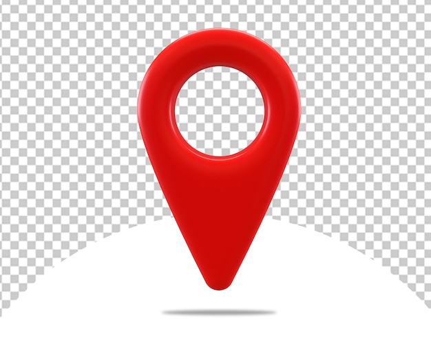 pin di posizione rossa 3d rendering