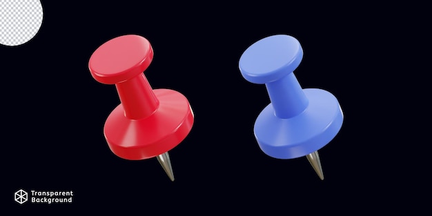 Pin-icon-set 3d-rendering