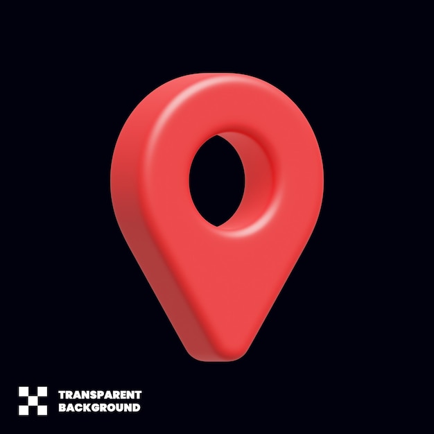 Pin-Kartenstandort-Symbol 3D