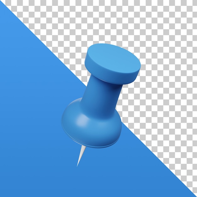 Pin de papel azul 3d PSD Premium