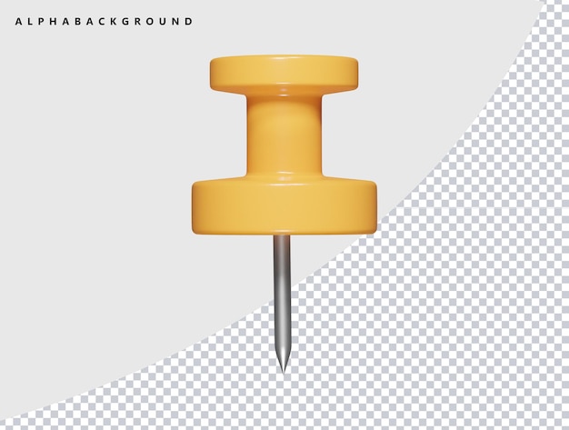 Pin-Symbol 3D-Render-Illustration