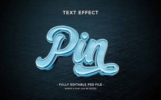 PSD pin-texteffekt