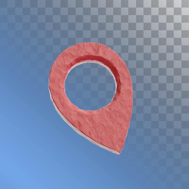 PSD pin de ubicación ilustración 3d