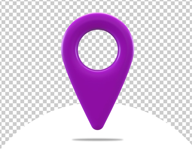 Pin viola in posizione 3D