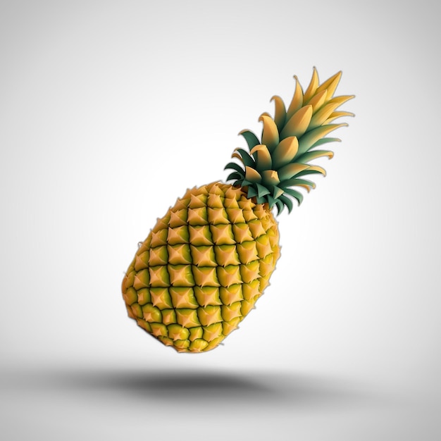 PSD piña de 3d con fondo transparente