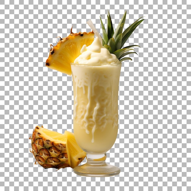 Pina colada sobre un fondo transparente