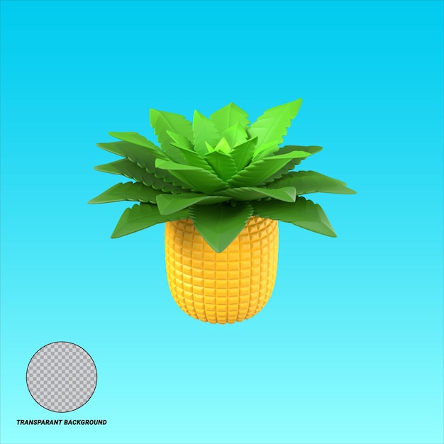 PSD piña en verano 3d