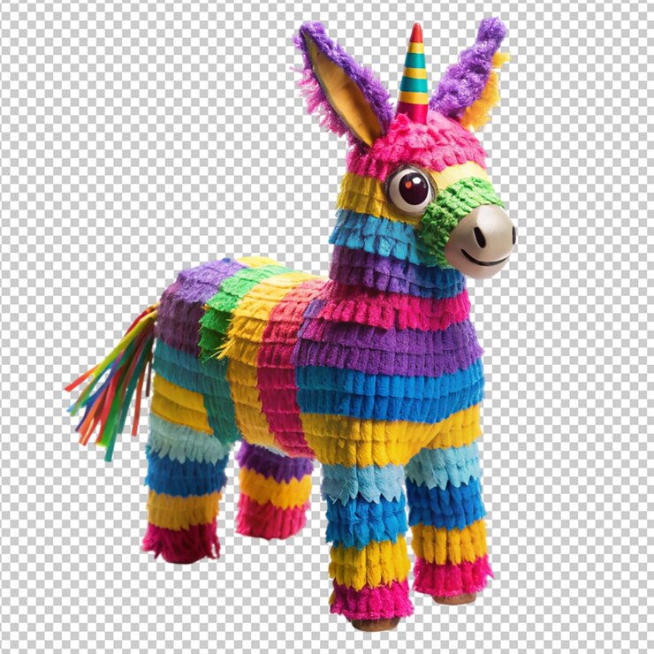 PSD pinata de burro sobre un fondo transparente