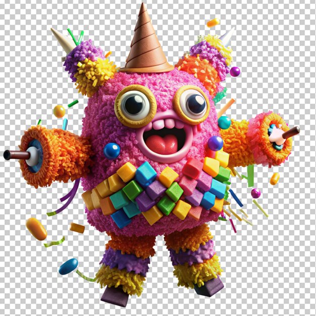 PSD une pinata drôle remplie de bonbons.