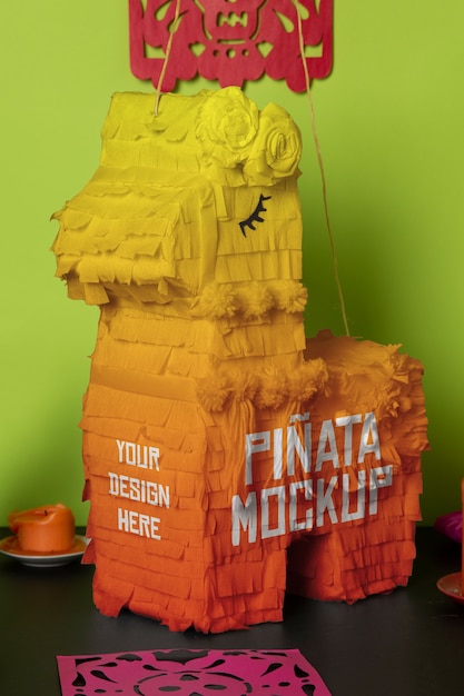 PSD pinata für den dia de muertos-mockup