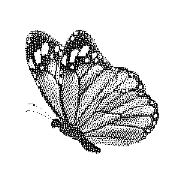 Pinça de arte borboleta Ilustração vetorial animal