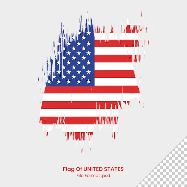 pinceau drapeau États-Unis format de fichier psd usa brosse aquarelle drapeau élément de modèle de conception