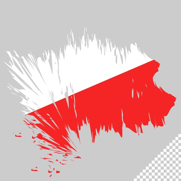 PSD pinceau drapeau pologne fond transparent pologne pinceau aquarelle drapeau conception élément de modèle
