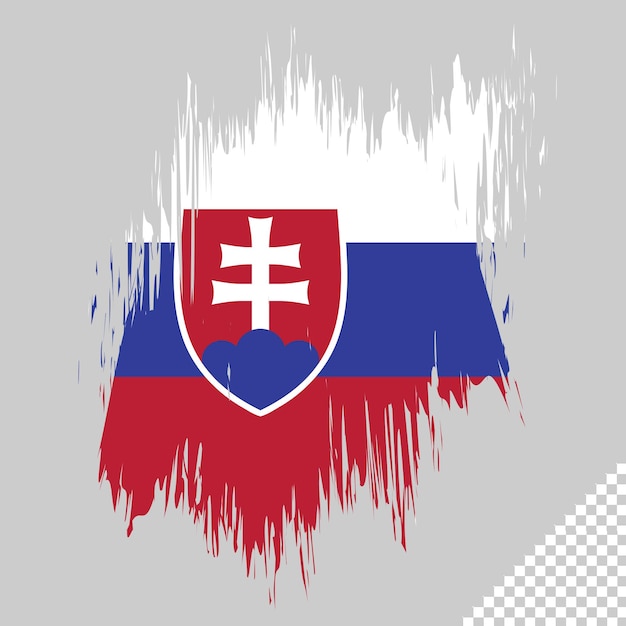 PSD pinceau drapeau slovaquie fond transparent slovaquie pinceau aquarelle drapeau conception élément de modèle