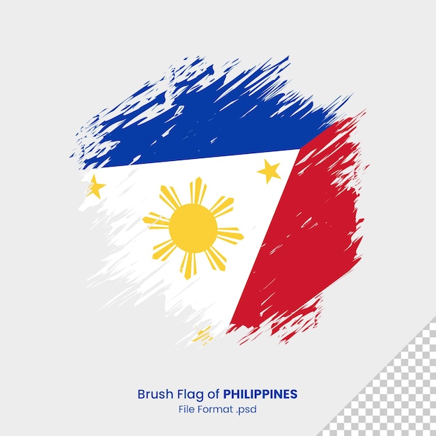 pinceau peinture philippines drapeau conception format de fichier psd