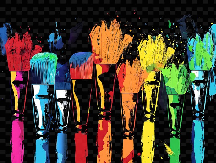 PSD pincéis brilhantes sobrepostos e salpicados pincel s y2k textura forma arte de decoração de fundo