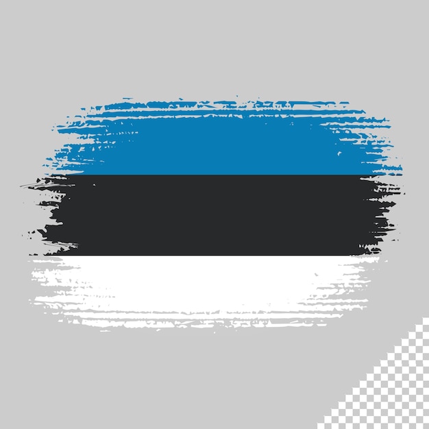 pincel bandera estonia fondo transparente pincel de estonia elemento de plantilla de diseño de bandera de acuarela