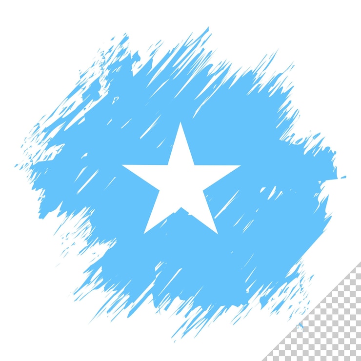 PSD pincel bandera somalia fondo transparente somalia pincel acuarela bandera elemento de plantilla de diseño