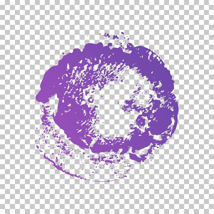PSD pincel de color sobre un fondo transparente