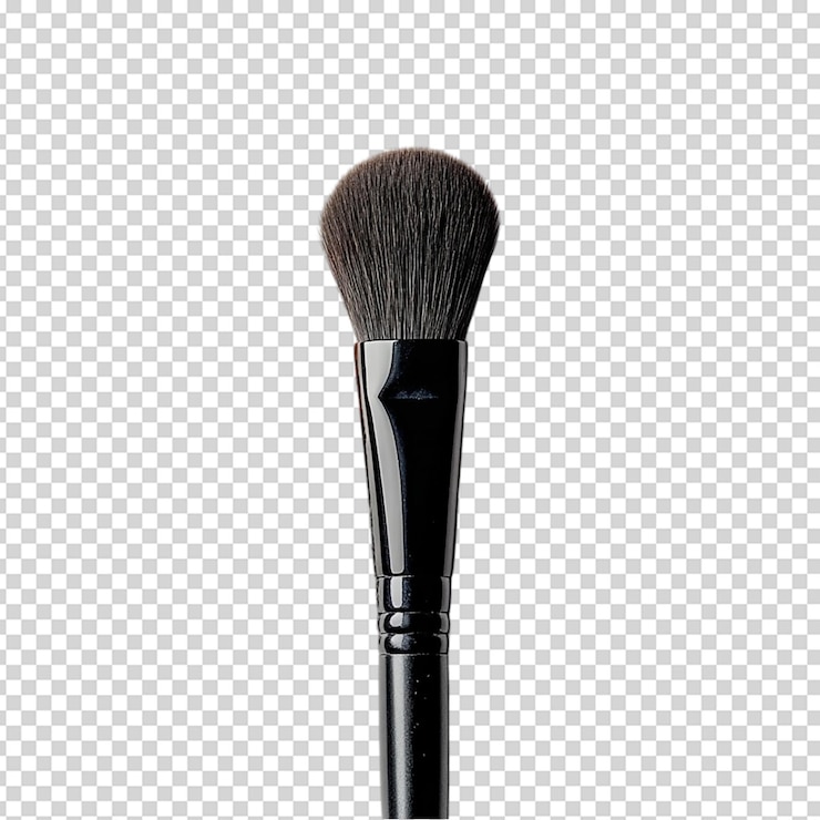 PSD pincel de maquillaje aislado sobre fondo blanco