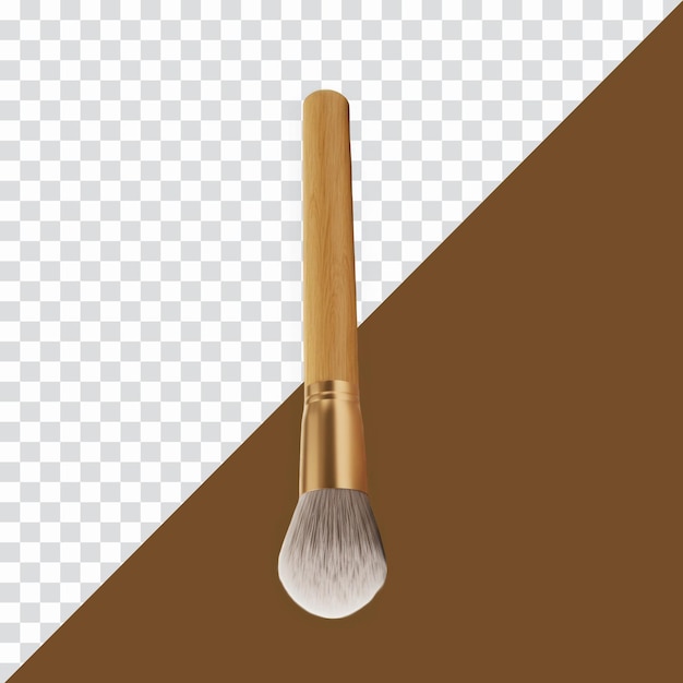 Pincel de maquillaje herramienta cosmética profesional con mango de madera y cerdas suaves