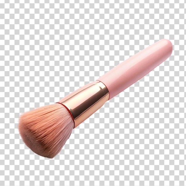 PSD pincel de maquillaje rosa realista aislado sobre un fondo transparente