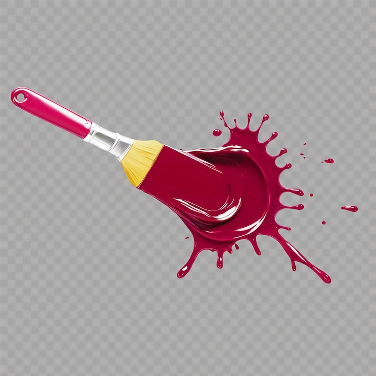 PSD un pincel de pintura con un pintil de pintura que dice pintura