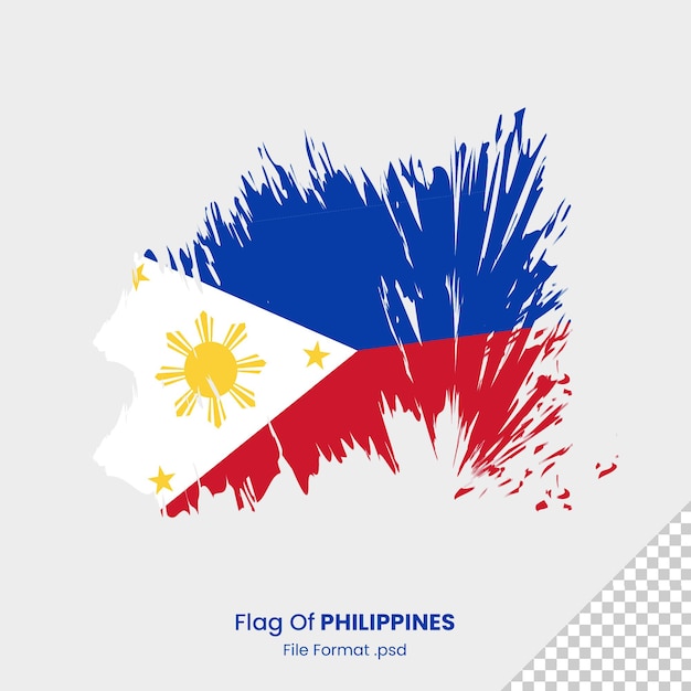 Pincelada filipinas formato de arquivo de design de bandeira psd