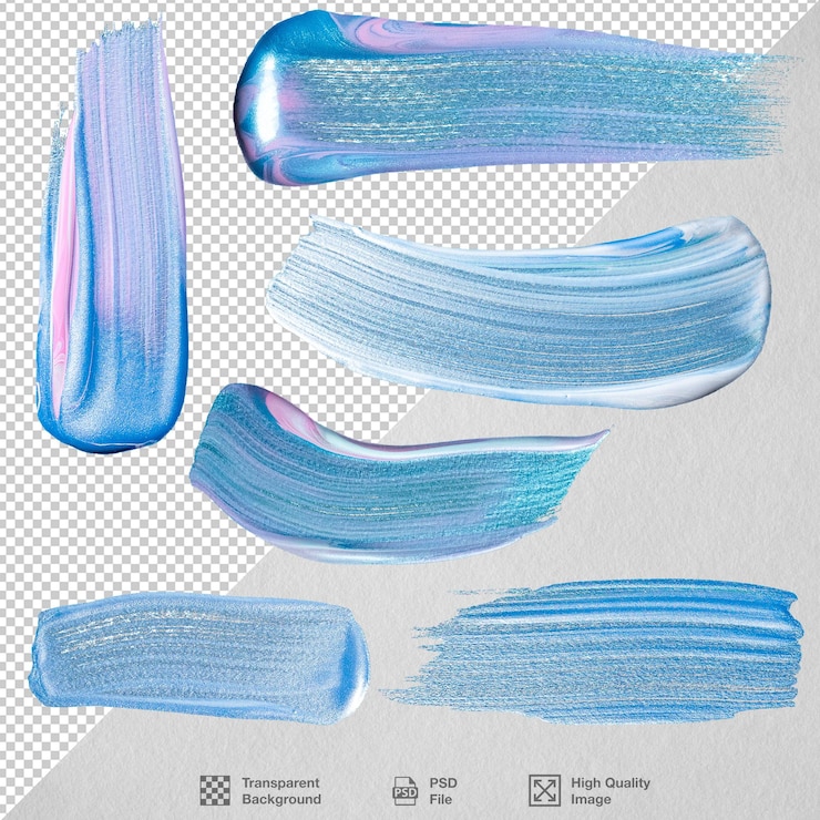 PSD pincelada con textura fondo transparente